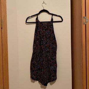 Black Floral Romper